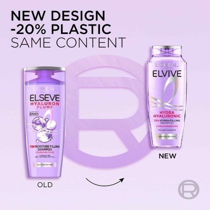 Elvive Hydra Hyaluronic Moisture Boosting Shampoo New Vs Old