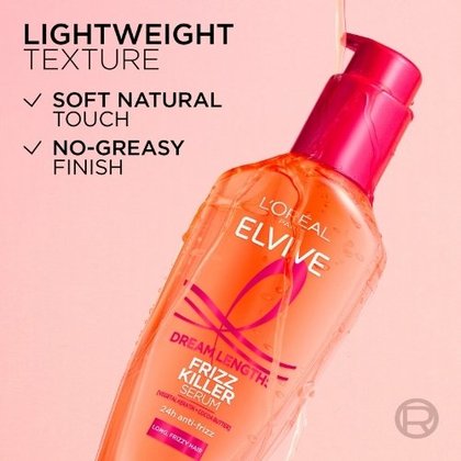 Elvive Dream Lengths Frizz Killer Leave In Serum Packshot Texture Additional Claim