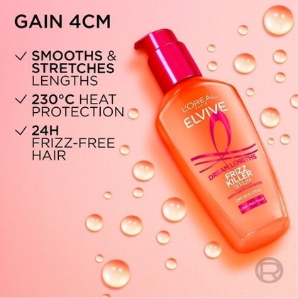 Elvive Dream Lengths Frizz Killer LeaveIn Serumpackshottextureadditionalclaimnewvsoldformulaclaimkey