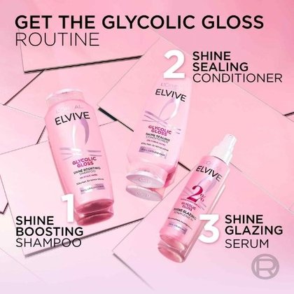Elvive Glycolic Gloss Shine Sealing Routine
