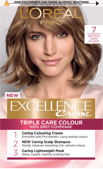 Excellence Crème Hair Colour Permanent Hair Colour 7 Natural Dark Blonde |  L'Oréal Paris