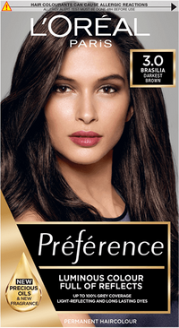 Haircolour Darkest Brown 3 Preference Permanent Packshot