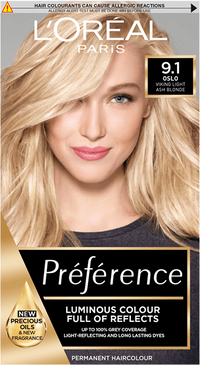 Haircolour Light Ash Blonde 91 Preference Permanent Packshot