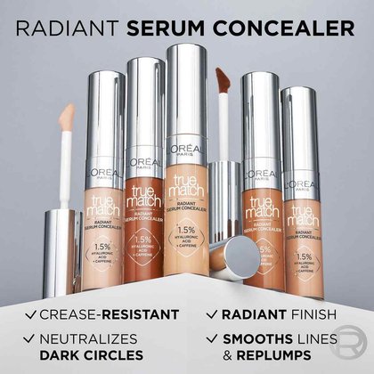 True Match Radiant Serum Concealer 24H Main Claims