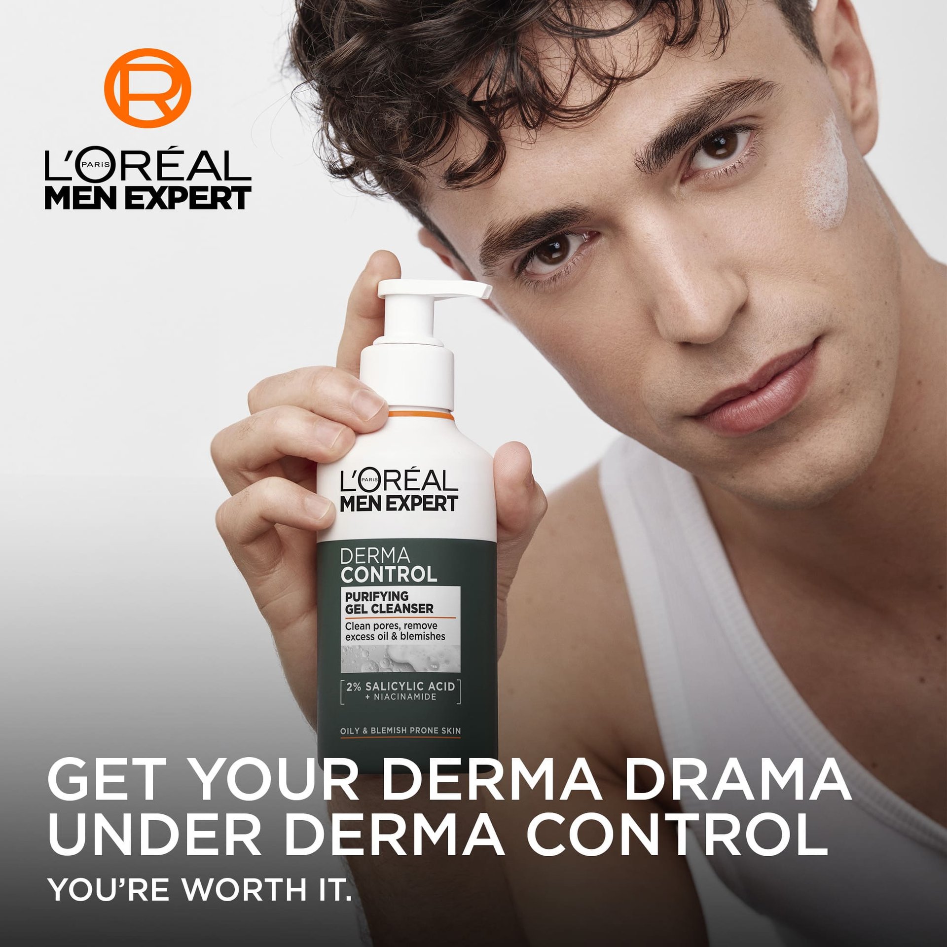 2 Derma Control Cleanser Tagline Shot