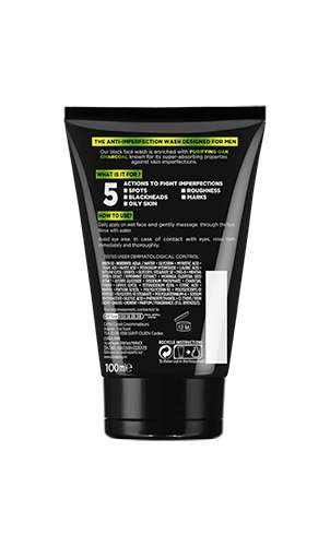 Men Expert Pure Charcoal Wash Packshot Back